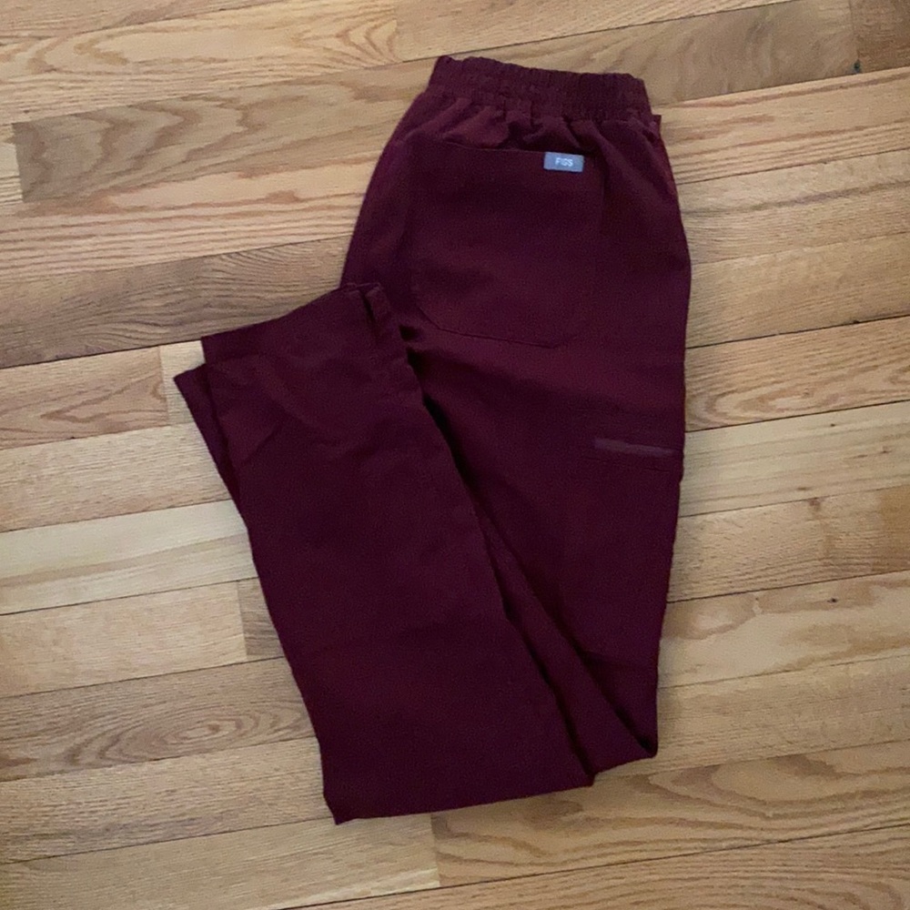 Figs Burgundy Yola Pants